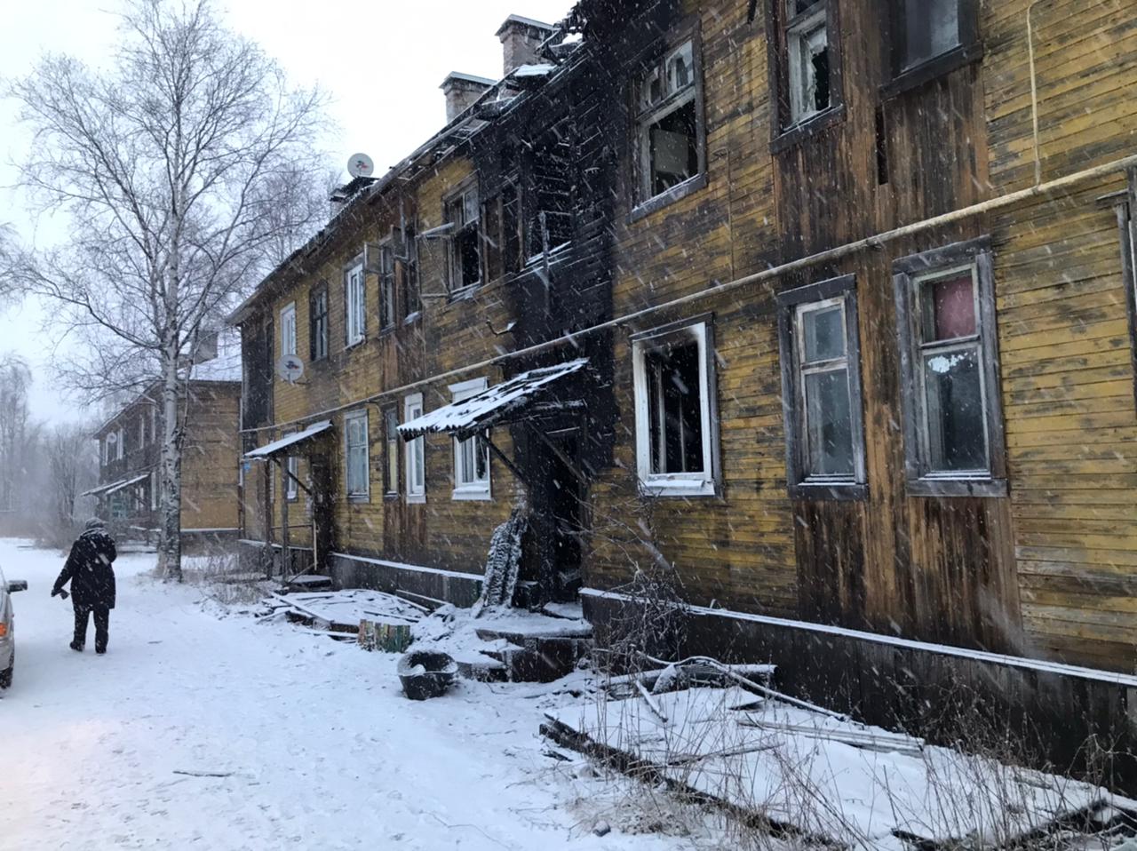 пожар на М. Новова Архангельск